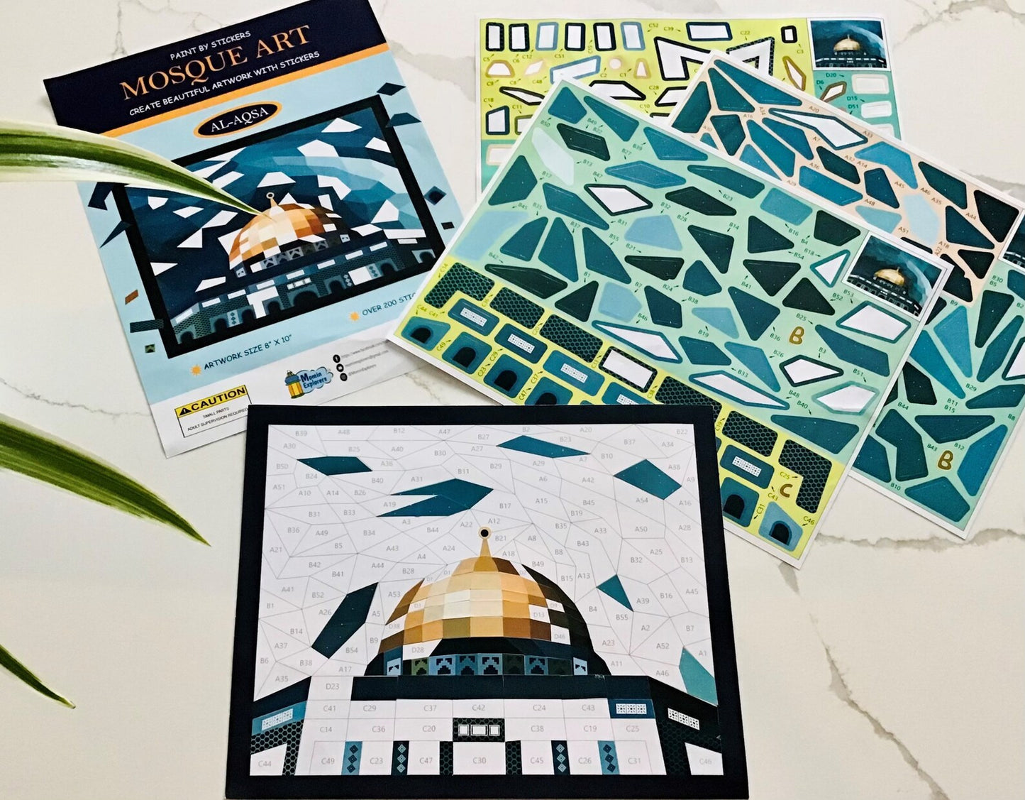 Mosque Art Paint by Sticker Set – Al-Aqsa